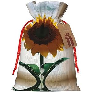 Mooie Zonnebloemen Jute Trekkoord Gift Bags-Voor Kerstmis, Verjaardag En Verjaardag Vieringen
