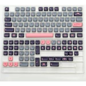 QPSJXN KBDIY GMK Blue Samurai Keycaps, Koreaans PBT Custom KOA-profiel, compatibel met mechanische toetsenborden voor Netter 130, set voor MX Switches DIY (NightSakura-EN)