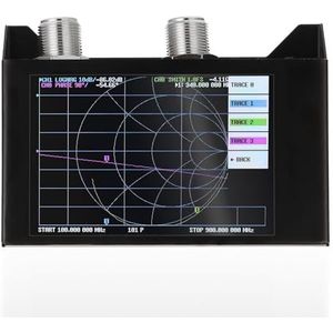 Antenne-analysator, Antenne-analysator 4,0 inch touchscreen 50 kHz-3 GHz vectornetwerk SAA-2N kortegolf HF VHF met ijzeren behuizing, voor netwerkkabeldiagnostiek