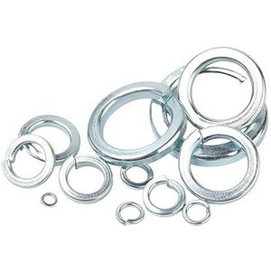 Splitsveerring, 1-100 stuks verzinkte koolstofstalen veerring met gespleten borging, elastische pakking M2-M30(M12-30pcs)