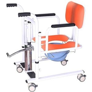 Transferliftstoel Hydraulische patiëntenlift Rolstoel met 180° gedeelde zitting Patiëntenlift 150kg/330lbs Lifthulp Transportstoel