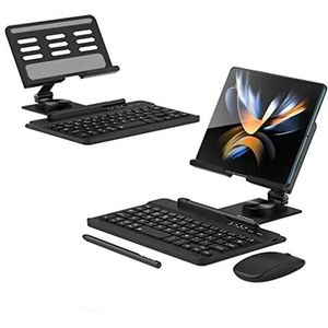 Galaxy Z Fold 4/5 draadloos toetsenbord + Bluetooth-muis + potlood + roterende standaard - compatibel met Samsung Galaxy Z Fold 4/5 - zwart