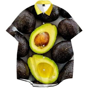 Ffnkrnfi Mannen Body Building Polo's Shirts Ananas Fruit Patroon 3D Printing Outdoor Strand Korte Mouwen, 00212, XXL