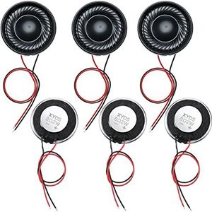 Weewooday 6 stuks 2W 8 Ohm kleine metalen schaal ronde interne magneet luidspreker micro interne luidspreker voor mini-luidsprekers, DVD, EVD, mini multimedia luidsprekers