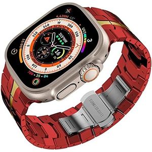 OFWAX Robuuste roestvrijstalen horlogeband Mod Kit, voor Apple Watch Ultra 49 mm 8 7 44 mm 45 mm, heren nieuw ontwerp vervangende band compatibel met Watch SE 6 5 4 3 42/41/40/38 mm, 42/44/45/49mm,
