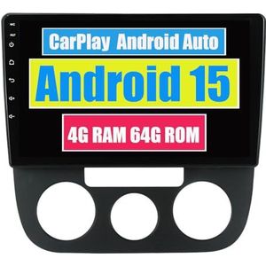 RoverOne Auto Stereo CarPlay Hoofd Unit voor Volkswagen Jetta 5 2005 2006 2007 2008 2009 2010 Android Auto Touchscreen Sat Navi Bluetooth WiFi Radio Speler