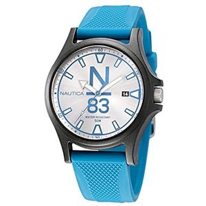 Nautica Men's Quartz Silicone Strap, Blue, 20 Casual Watch (Model: NAPJSS225)