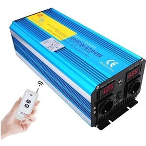 Inverter Zuivere Sinusomvormer DC12V/24V Naar AC220V 230V Afstandsbediening LCD-scherm RV Auto-omvormer Zonne-energie-accu-omvormer 8000W Universele Aansluiting Converter(AC24V,50Hz,A 8000W peak)