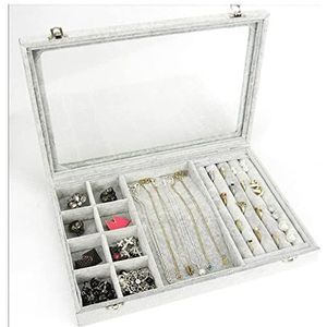 Sieradendoos Sieradenorganizer 10 Verschillende Ontwerpen Helder Glazen Deksel Fluwelen Sieraden Organisator Doos Sieraden Showcase Voor Horloge Oorbellen Ringen. Juwelendoos Sieradendoosje (Color :