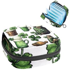 St. Patrick's Day Set van 1 maandverband, grote maandverband, organizer, herbruikbaar, voor meisjes, dames, dames, 17 x 17 x 12 cm