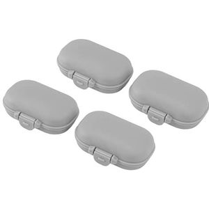 Medicijnkoffer, 7-delige Medicijnorganisator Gemakkelijk Schoon Te Maken Grote Capaciteit 4 Compartimenten voor op Reis (Grijs)