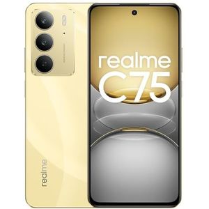 realme Smartphone C75 4G 8+128GB, IP69 Dust & Water Resistance, ArmorShell™ Protection, 90Hz FHD Display, 5828mAh Massive Battery, no adapter, Lightning Gold