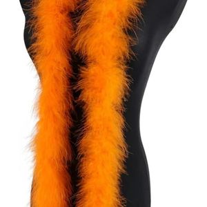 2 meter pluizige verenboa sjaal zachte veren voor kledingdecoratie pluimen boa's 20 gram-oranje