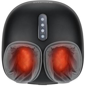 Medcursor elektrische Shiatsu-voetmassageapparaat met kalmerende warmte, diepe kneedtherapie voor voetpijn en circulatie, instellingen op meerdere niveaus en luchtcompressie