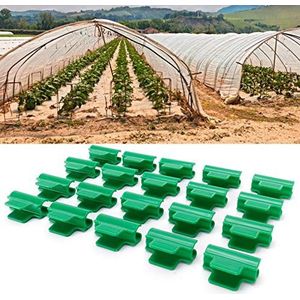 Plant Cover Clamp, 20 Stuks Film Klemmen Plastic Kas Plant Cover Film Gesp Clip Voor Fix Film Planten 20 Mm Ronde Buis