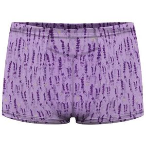 Lavendel Bloemen met Vlinder Heren Boxer Slips Sexy Shorts Mesh Boxers Ondergoed Ademend Onderbroek Thong