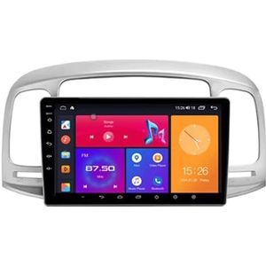 Android 13 Autoradio 9 inch Touch scherm dubbele Din auto stereo voor Hyundai Accent 3 2006-2011 met Bluetooth/FM radio/wifi/USB/stuurwielbediening/GPS(4 Core 4+64G)