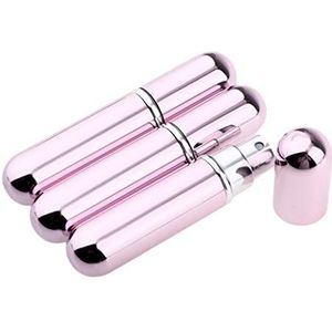 3Pcs 5ml Lege Glas Spray Fles Pomp Fijne Mist Parfum Verstuiver Glanzend Roze