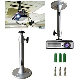 Basetousual Projector Muurbeugel Universele, Mini Roterende Projectorstandaard, Universele Aluminium Projectorbeugel, Geschikt voor Bewakingsvideo, Alle Soorten Projectoren
