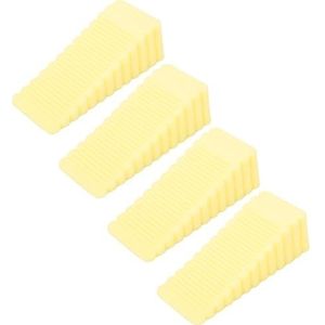 Deurstoppers, Deurstopper wig for huishoudelijke installatie, antislip rubberen deurwig(Light Yellow)