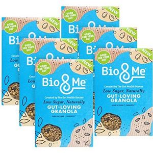 Bio&Me Low Sugar Gut Loving Granola 360g Pack van 6 Gezonde Ontbijt Veganistische Vriendelijke Hoge Vezel Natuurlijke Ingrediënten