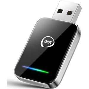 CMRDQD Carplay Draadloze adapter voor iPhone, upgrade van wired naar draadloos carplay, spraakbesturingsadapter, plug & play, stabiele bediening, USB/type C, voor Apple iOS 10+