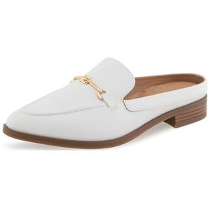 Aerosoles Erik Pantoffels voor dames, Lichtwit kunstleer, 35 EU