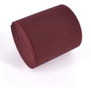 cm geïmporteerde rubberen band, kleur elastische band, dubbelzijdig en dik elastiek kleding naaien accessoires-wijnrood