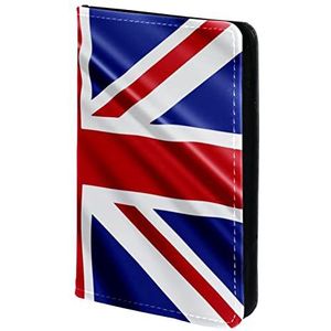 Paspoorthouder, paspoorthoes, paspoortportemonnee, reisbenodigdheden de Britse vlag UK blauw, Meerkleurig, 11.5x16.5cm/4.5x6.5 in
