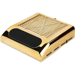 Nagelstofafzuiger 150W Nagel Stofzuiger Afzuigkap for Manicure Pedicure Stofvanger Met Verwijderbare Filter Nagel Stofafzuiging for Salon DIY Manicure Beginnersvriendelijk(Gold)