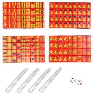 kaylo Mini Mahjong-set, Mahjong-set op reisformaat - Mahjong-bordspelset voor volwassenen en familie | Draagbare mini Mahjong-bordspelset voor familie, slaapzaal, studentenflat