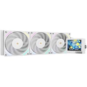 Thermalright Mjolnir Vision 360 ARGB wit-360 mm AIO CPU-vloeistofkoeler, IPS LCD-scherm met 320 x 240 resolutie, voor AM4/AM5 en LGA1700/1851, '3,5 inch 'magneet-absorber LCD-scherm voor foto's