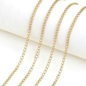 Geen Vervagen 2 Meter Rvs Kettingen voor Sieraden Maken Kabel Kettingen Bevindingen DIY Ketting Armband Accessoires-JC111G2-5