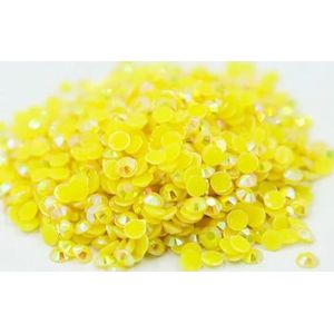 Flatback Crystal-strips AB Zilveren onderkant Hars Niet-hotfix Strass in bulkverpakking Nail Art Strass Garment-Citrine AB-4.0mm SS16-10000 stuks