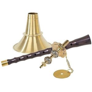 Ebbenhout Onbepaalde Toon Gemiddeld Gat Folk Suona Hoorn Koperen Schaal Professionele Suona (Color : B_28.2 cm)