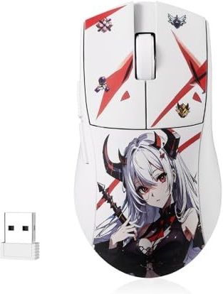Redragon M916AK PRO 3-Mode Anime Gaming Muis, 42G Ultralichte 26K DPI Gaming Muis met Ergonomische Natuurlijke Grip Build, Volledig Programmeerbare Knoppen, Software Ondersteunt DIY Keybinds & DPI