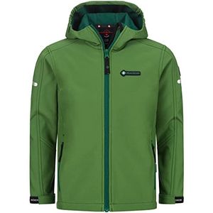 Höhenhorn Cledo Softshelljas voor kinderen, overgangsjas, outdoor, winddicht, waterdicht, ademend, groen/groen, 164