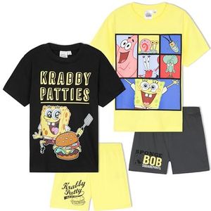 Get Trend Jongens pyjama set korte pyjama kinderen lounge set nachtkleding zachte zomer nachtkleding multipacks beschikbaar geschenken voor jongens, Multi Spongebob 2 Pack, 7-8 jaar