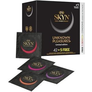 SKYN Unknown Pleasures Limited Edition Non Latex Condooms Pak van 42 + Gratis Mystery Gift