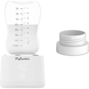 MyBambini's Flessenwarmer - Draagbare Baby Flessenwarmer voor Onderweg - Geschikt voor: Nuvita - Oplaadbare Baby Flessenwarmer voor Flesvoeding & Borstvoeding - USB oplaadbaar - (wit)