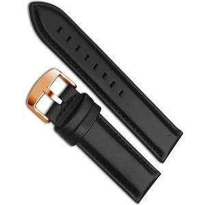 dayeer Horlogeband voor DW Horlogeband voor Daniel For Wellington Horlogeband met roségouden gesp (Color : Rose-black, Size : 17mm)