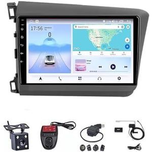 9 Inch Android Auto Radio Multimidia Speler Voor Honda Civic 2012-2015 GPS Navigatie WIFI Bluetooth Carplay Android Auto Stereo Radio GPS(4G+WIFI 4G+64G B)