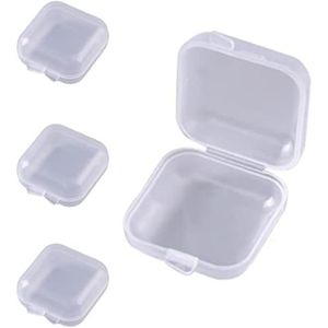 SIOPPKIK Pillendoosjes, Tablettenbo x 4 stuks 's ochtends 's avonds, pillendoos, handige medicijndoseerder, klein voor onderweg, past bijna in elke zak, broekzak (wit)