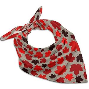 Canada Rode Esdoorn Zachte Vierkante Zijde Hals Hoofd Sjaal Haaraccessoires Mode Sjaals Voor Vrouwen Gift 63,5 cm x 63,5 cm