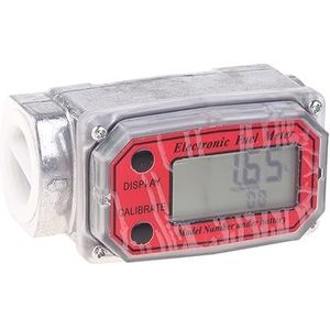 Flowmeter, 1 ""digitale stroommeter, gasolie-brandstofstroommeter, pompstroommeter brandstofstroommeter, hoge nauwkeurigheid, for kerosine, benzine voor vloeistoffen(Orange)