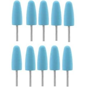 Nagelschuurkop, 10 stuks veelkleurige siliconen nagelboortjes(P2g-10)