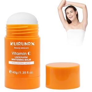 KUIRUNRX® Vitamine C bleekcrème, stevig parfum, geurverwijdering, hydraterend, corrector voor donkere vlekken, maakt de huid lichter en verzorgt de huid voor ellebogen (40 G)