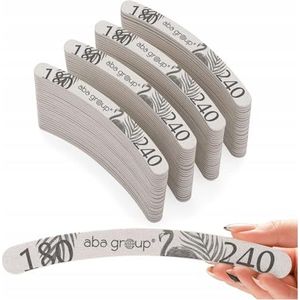 Aba Group Nagelvijlen 180/240 Banaan Slim Flamingo, professionele wegwerp-nagelvijl, gemaakt in Europa, 100 stuks