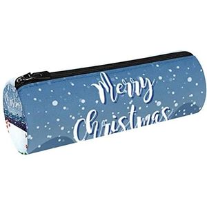 Kerstballen Hout Canvas Pen Etui Portemonnee Cosmetische Make-up Tas voor Student Briefpapier School Kantooropslag, Multi#08, 20x6.3cm/7.9x2.5in, Potlood gevallen