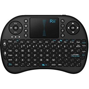 Rii Mini i8 Wireless (QWERTY US-lay-out) - Mini toetsenbord met geïntegreerde touchpad muis